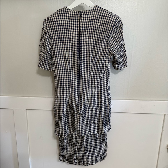 Ultra Dress Blue and Cream Checkered Dress - Picture 4 of 4